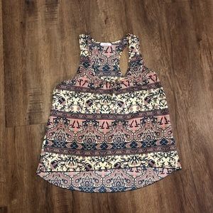 Teebell sheer tank top multi color pink